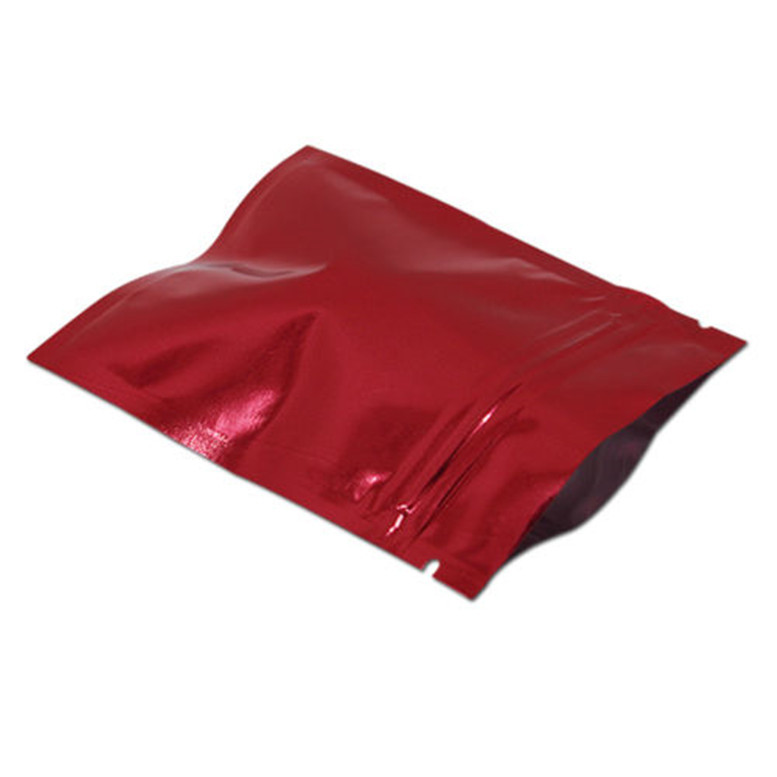 Small Heat seal black aluminum foil zipper packaging bag for storage