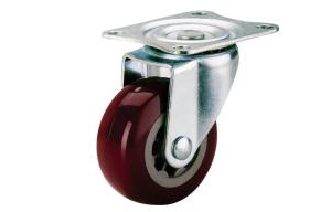 Wholesale 4 inch Bordeaux Wheel Top Plate Castor MFZn Braket Swivel Casters With Brake from china suppliers