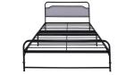 Bedroom Villa Industrial Iron Bed Frame Odm In Black Color