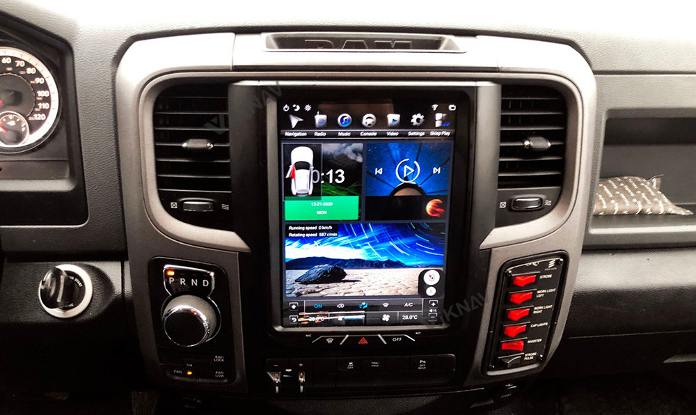128G Dodge Ram Radio GPS Navigation Recorder Vertical Screen Video