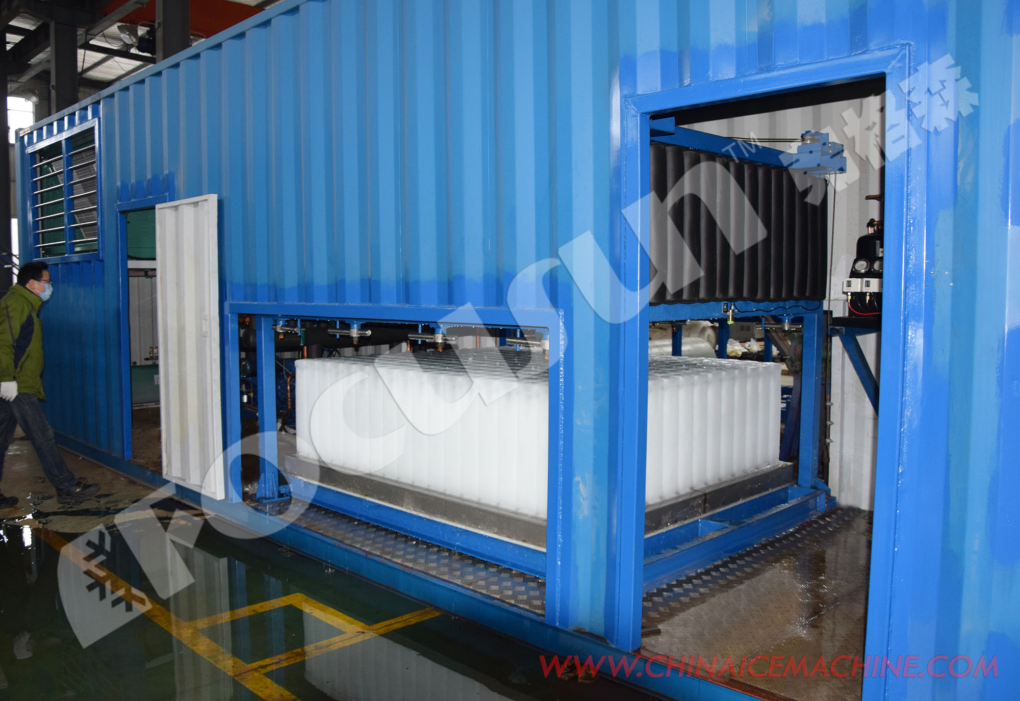Bitzer Compressor Industrial Ice Making Machine for Easy and Containerized Ice Production