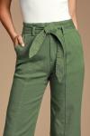 OEM Fashion Casual Pants Green Women Cargo Pants With Utility Pockets
