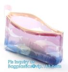 Holographic Vinyl Film Hologram Bag With Slider Zip, Pvc Holographic Cosmetics
