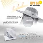 Wide Brim Bucket Hat Foldable Boonie Hat for Fishing Hiking Garden Safari Beach