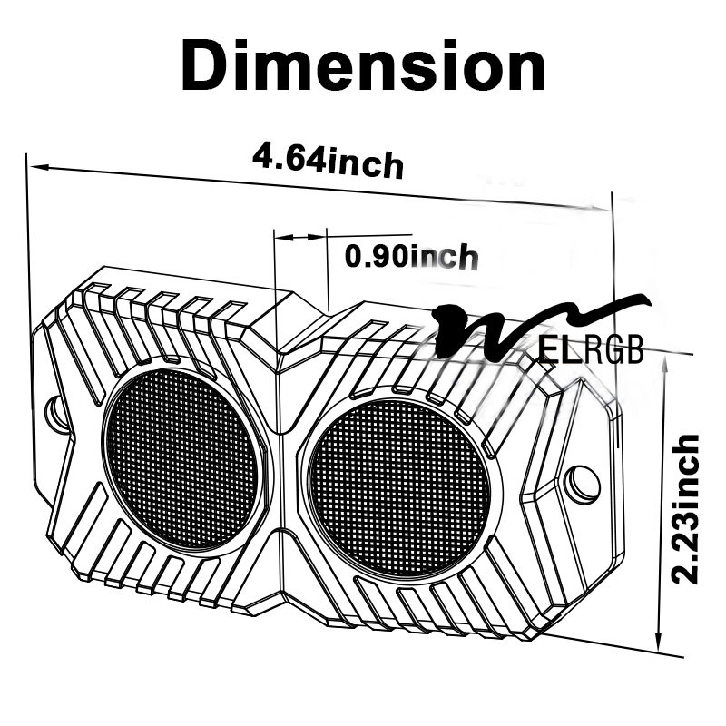 OEM 12V DC 18W Offroad Rock Lights Brightest Rock Lights For Utv