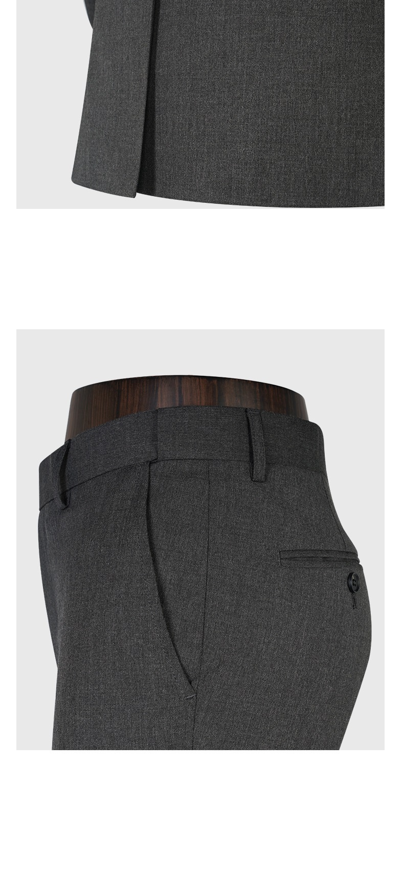 Front Style Flat Two-piece Suits in Navy Blue for Men's Casual and Formal Styles