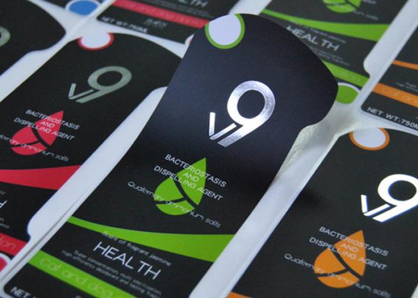 Quality Emobossing Custom Printed Sticker Labels 300dp High Definition Image for sale