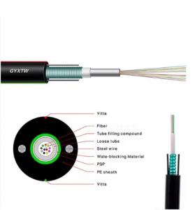 Wholesale Outdoor Aerial Armored Fiber Optic Cable with G652D GYXTW 2-12 Core from china suppliers