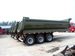 Self-dumping 3 Axle Rear Dump Truck Semi Trailer Tipper Trailer Heavy Duty
