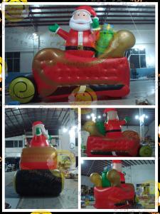 Wholesale Advertising Custom Durable Shaped Balloons , Inflatable Large Santa Claus For Christmas Celebration,CHR-1 from china suppliers
