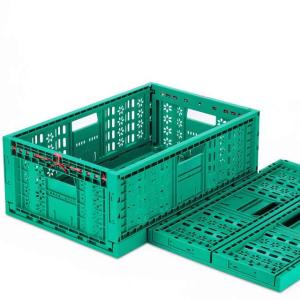 Wholesale 400x300 HDPE Plastic Foldable Folding Vented Collapsible Storange for Fruit and Vegetable from china suppliers