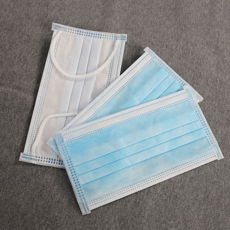 Blue Disposable Face Mask Antivirus 3 Ply Non - Woven OEM Available Low Breathing Resistance