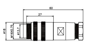 Connector M16 Female Shielded Metal M16 8pins Circular Connector Assembly Type