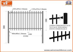 Wholesale 2.1m X2.4m Spear Top Security Steel Fence/ Steel Fencing from china suppliers