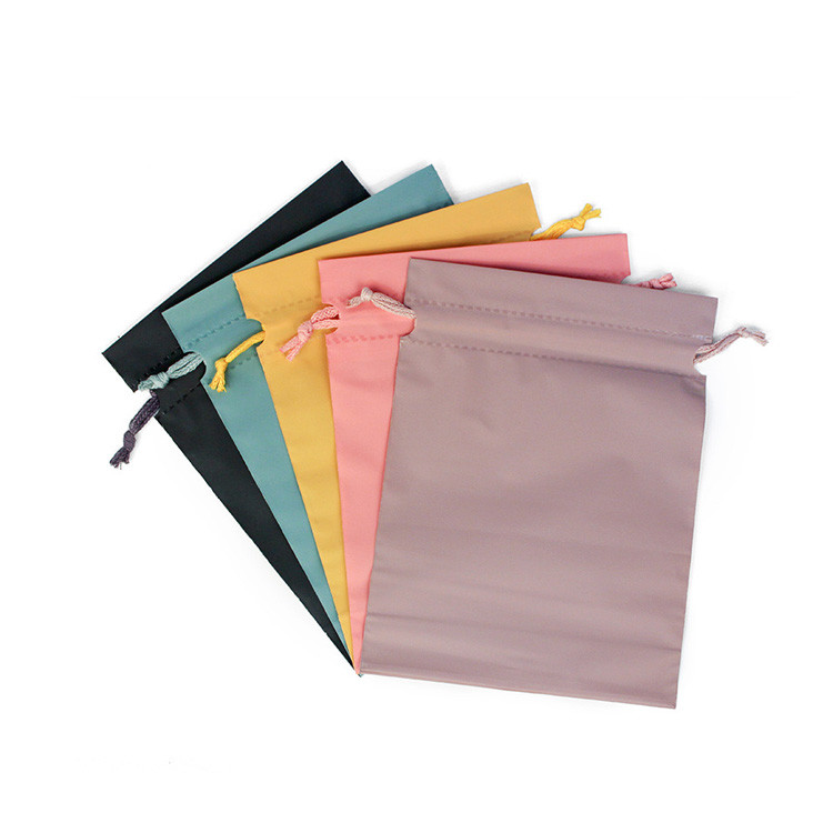Degradable Drawstring Plastic Bag PE Beam Pocket Reusable For Clothes