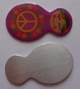 Wholesale smile cute girl pin badge, new design metal gift badge ,printing badge sticker, from china suppliers