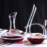 1500ml Glass Wine Decanter Aerator Classical Design Brass Instrument Shape
