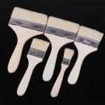 Flat Wooden Handle Bristle Hair Lacquer Brush