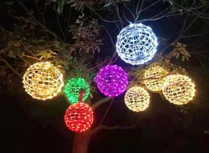 Wholesale LED Iron Wire Ball Lawn Lamp Decorative Outdoor Lighting Project Garden Landscape Lamp Creative Light from china suppliers
