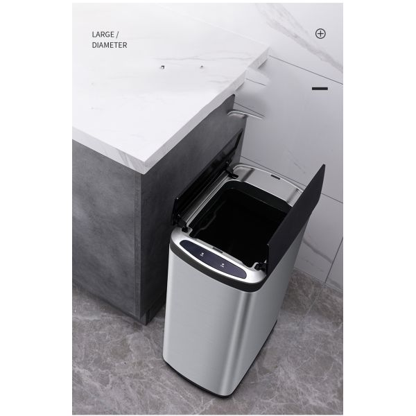 Logo Custom Trash Can Odor Filter Touchless Waste Recycling Bin For Household