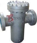 High Pressure Basket Type Filter Fabricated Steel Flange To CL600LB Single