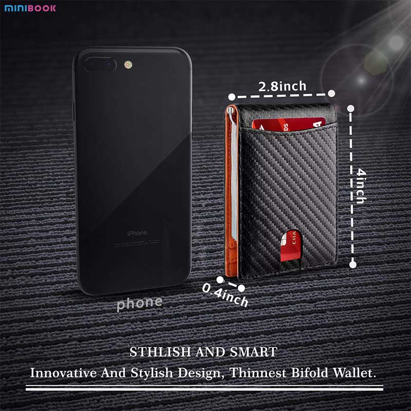 MINIBOOK Advantage Front Pocket RFID Blocking Bifold Credit Card Wallet Holder for Men
