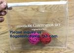 Custom Printed Black Frosted PVC/EVA Clothing Packaging Bag Slider Zipper Top