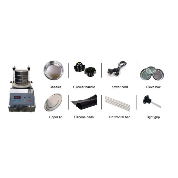 Vertical Vibrating Motor Multilayer Particle Size Analysis Sieve Shaker 200mm 300mm