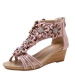 BS167 Fashion Sandals Women'S European And American Rhinestone Cross Strap Back