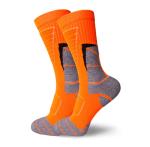 Orange Terry Inside Custom Cushion Sports Compression Socks Basketball Soccer