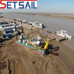 Hydraulic Wheel Bucket Dredger for River Sand Discharge Pipe Diameter 200mm