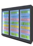 Remote Type Large Space Beverage Display Fridge With 2 3 4 5 Glass Doors