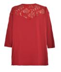 2020 New Lace Woven Fabric Ladies Round Neck Blouse In Plus Size
