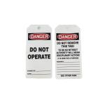 Black White Durable Danger Lockout Tags Roll For Industrial Safety Workplace