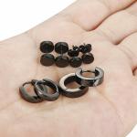 Unisex Black Color Stainless Steel Piercing Earring For Women Men Punk Gothic