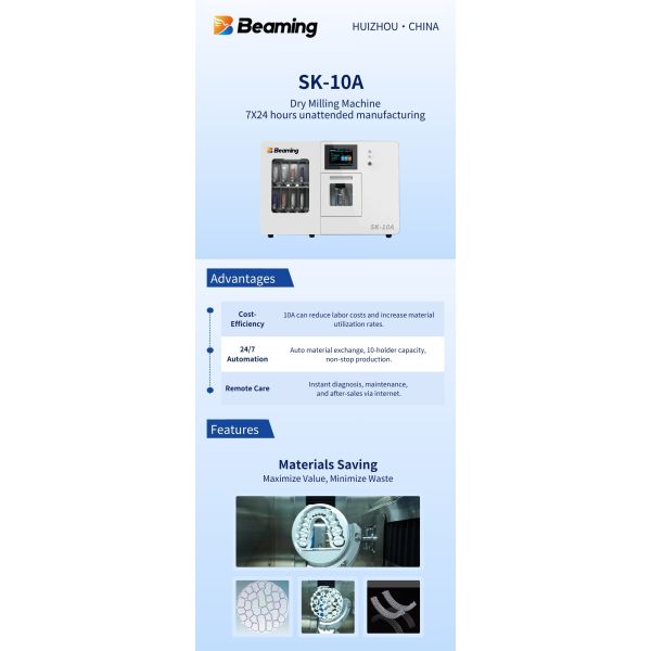 Benchtop Dental Zirconia Milling Machine Dental Laboratory Automatic Material Changer Tool management