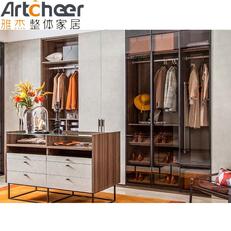 Midcentury Organizer Clothes Walk In Closet Cabinet Simple Wardrobe For Bedroom Furniture