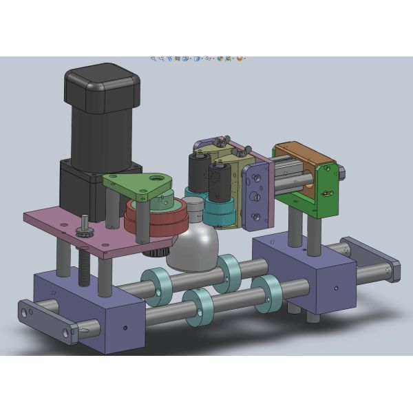 500W Commercial Round Bottle Labeling Machine For Sauce Jar 40bottle/Min