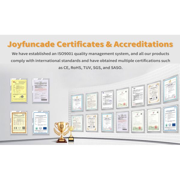 Joyfuncade certificates & Accreditations