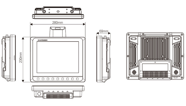 Android 7.1.2 2GB LPDDR3 Vehicle Mount Computer Rugged