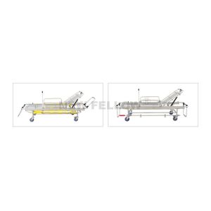 Medical Aluminum Rescue Patients Ambulance Stretcher Folding Stretcher With