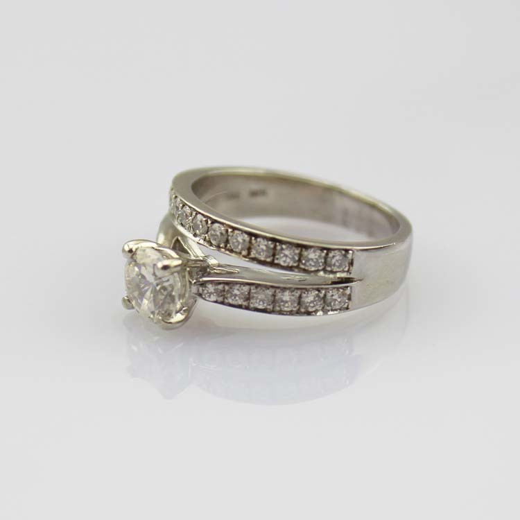925 Sterling Silver 6mm CZ Diamonds Engagement Wedding Ring(R283)