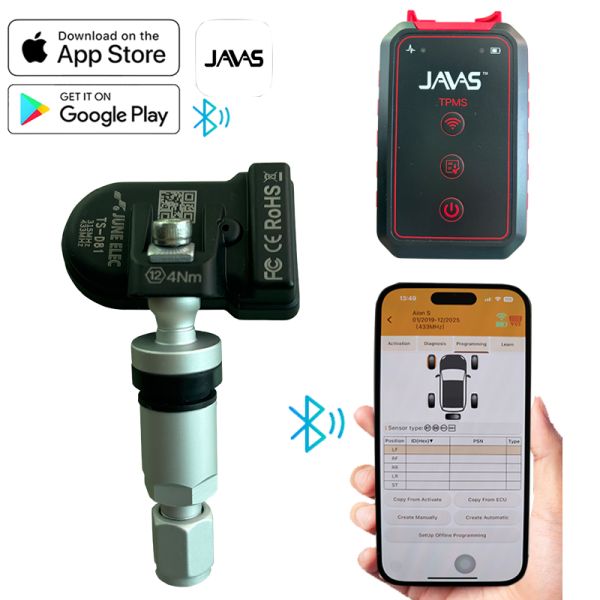 Universal Programmable TPMS Sensor IP67 Waterproof Rating For Tire Pressure Monitoring