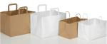 High-End Luxury Unprinted Cardboard Shopping Black Paper Carrier Bag with Rope