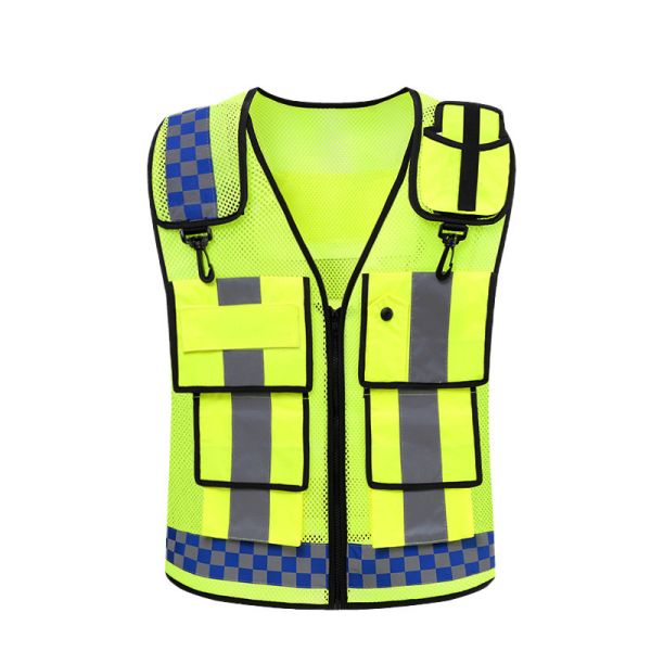 Custom Construction Reflective Vest 100% Polyester Lightweight Hi Vis Vest