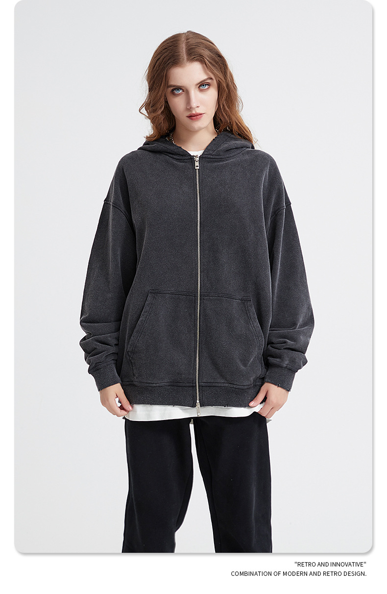 High Neck Zip Up Hoodie Sweatshirt 3d Puff Print Streetwear Men'S Pullover Regular Sleeve Style