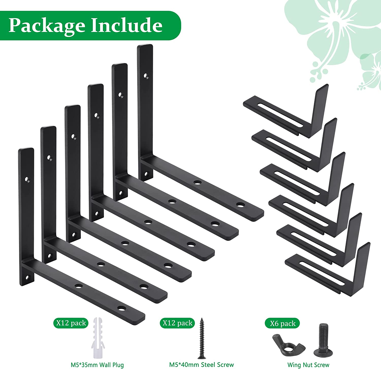Window Boxes Planter Shelving with Adjustable Size Triangle Bracket Structure Brackets