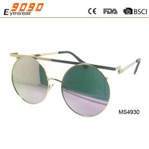 Wholesale Sunglasses with metal round frame, new fashionable designer style, UV 400 Protection Lens from china suppliers