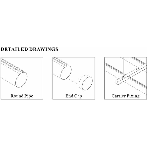 Two Color PVDF Coating Aluminium Profile Suspended Metal False Linear Ceiling Strip For Hallway