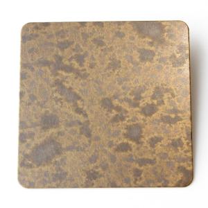 Wholesale High-End Customization 304 Antique Brass Spotted Stainless Steel Sheet for Artistic Architectural Wall Decor from china suppliers
